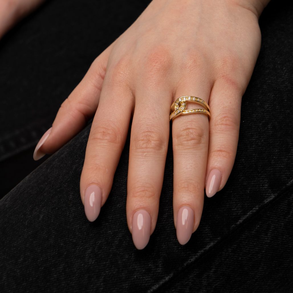 Halo Green Sapphire Ring Stack Rose Gold U Shaped Diamond Wedding Band | La  More Design